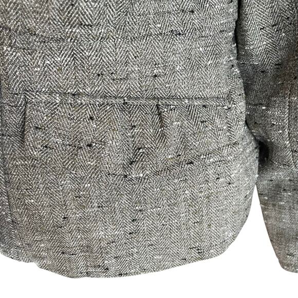 Coldwater Creek Gray Tweed Blazer Size 14 Petite Business Professional Work Wear - Picture 6 of 11